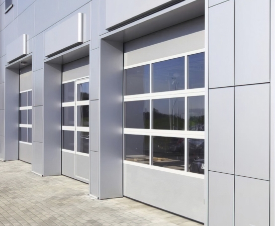 Панорамные ворота Алютех Alutrend в Усть-Лабинске